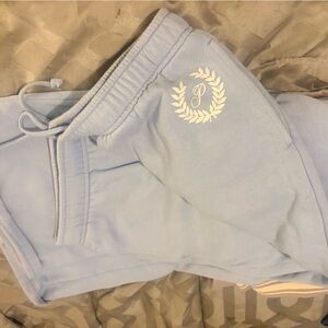 PINK Victoria's Secret 1 Lavender and 1 Light Blue Flare sweatpants